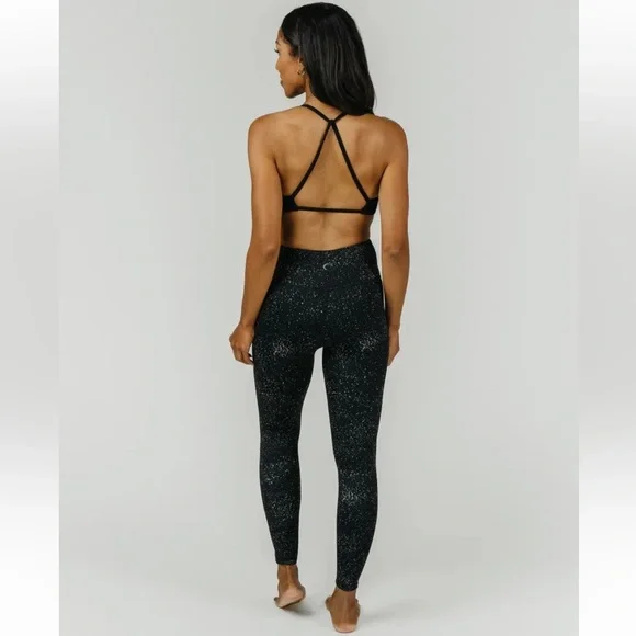 Zyia Black Reflective Light n Tight Hi-rise 24" Leggings Sz 8-10 - Picture 5 of 10